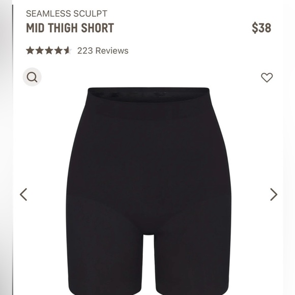 SKIMS Other - NWOT SKIMS SCULPTING SHORT MID THIGH WITH OPEN GUSSET L/XL‎ BLACK/Onyx